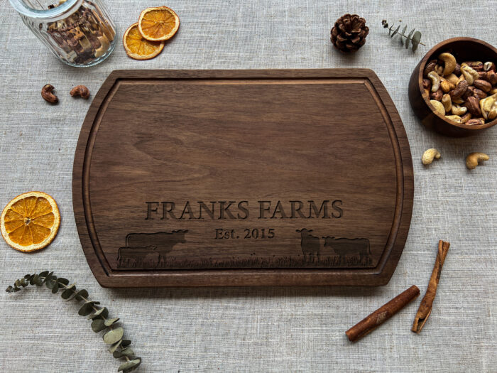 Personalized Farmhouse Cutting Board - Rustic Gift | Custom Farmhouse Cutting Boards - Image 5
