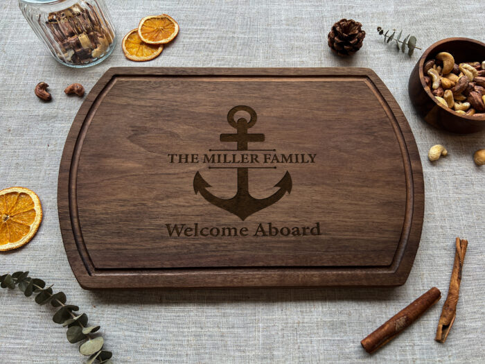 Custom Nautical Cutting Board - Coastal Gift | Personalized Anchor Cutting Board for Beach House Lovers - Image 9