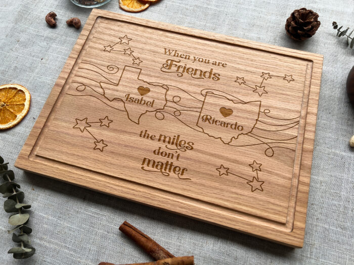 Custom Long Distance Friend Board - Friend Gift |  Personalized Gift for Best Friends Far Away - Image 7