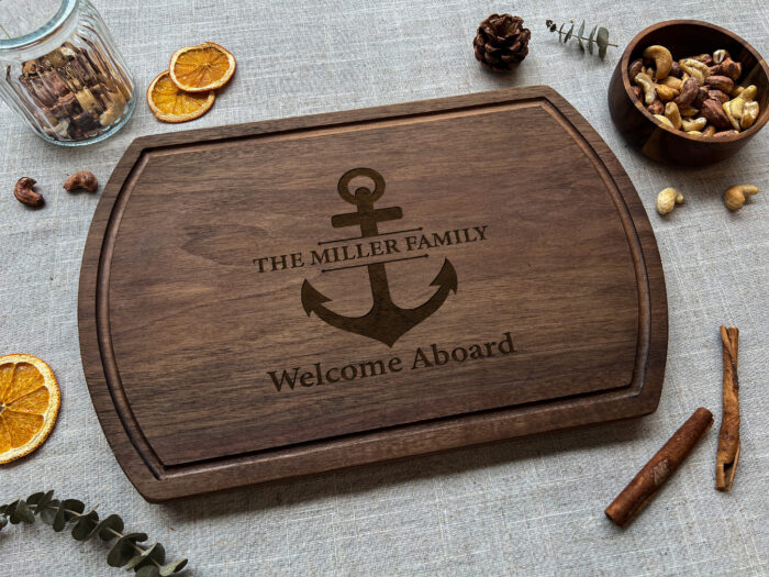 Custom Nautical Cutting Board - Coastal Gift | Personalized Anchor Cutting Board for Beach House Lovers - Image 7