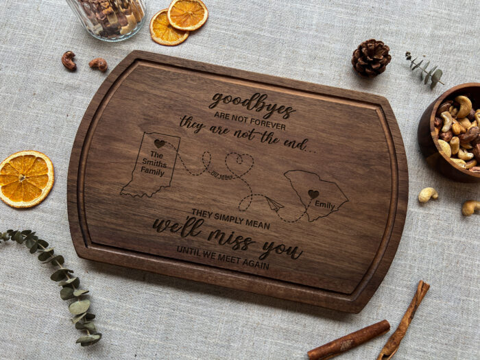 Custom Long Distance Family Cutting Board - Family Gift | Engraved Gift for Loved Ones, Holidays & Reunions - Image 8