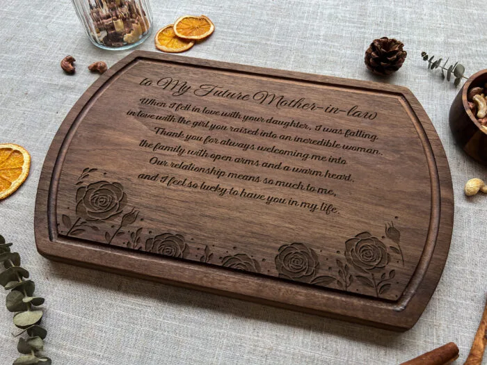Personalized Mother-in-Law Cutting Board | Engraved Cutting Board for Mother-in-Law - Image 3