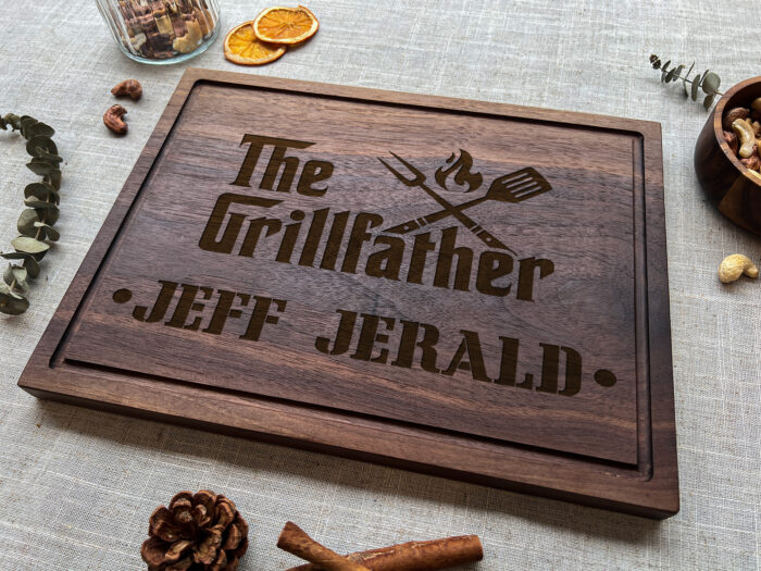 Custom Grillfather Cutting Board | Personalized for Dad or Grandpa | Personalized Grillfather Cutting Board - Image 5