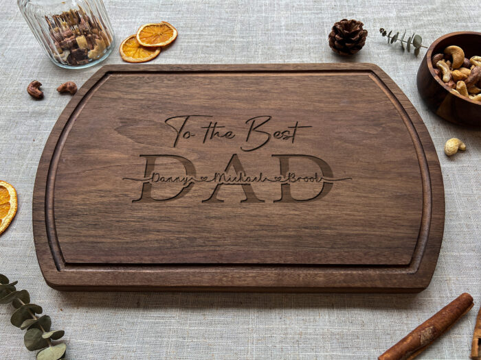 Custom Engraved Dad Cutting Board | Personalized BBQ Cutting Board for Dad | Unique Gift for Father, Grandpa, or Stepdad - Image 4