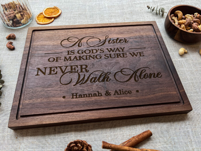 Personalized Long Sisters Cutting Board - Sister Gift | Engraved Sister Cutting Board | Custom Long Sisters Board - Image 10