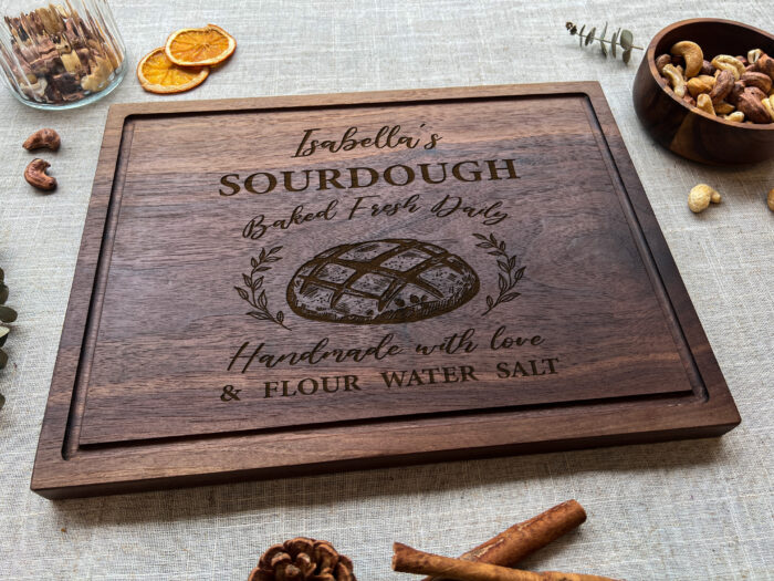 Custom Sourdough Board - Baker Gift | Engraved Sourdough Board for Baking Lovers | Personalized Cutting Board for Sourdough Fans - Image 4