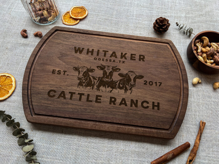 Personalized Dairy Cow Cutting Board - Farm Gift | Custom Engraved Cow Cutting Board – Rustic Farm Decor - Image 6