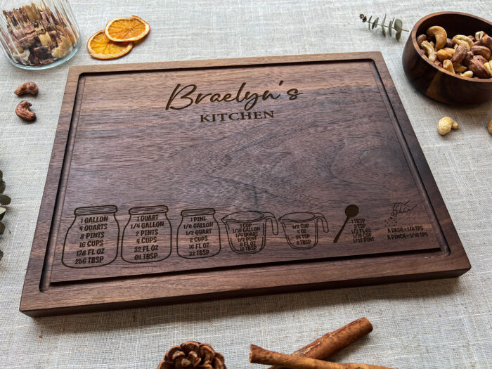 Personalized Kitchen Measurement Cutting Board | Custom Baking Measurement Board - Image 4
