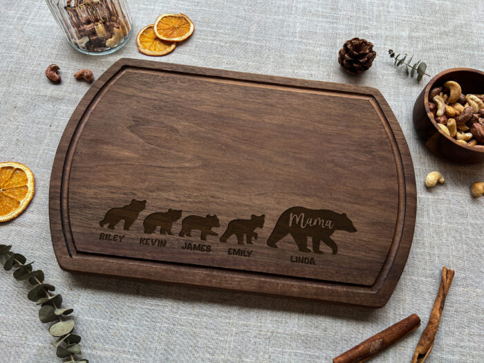 Custom Mama Bear Cutting Board with Cubs’ Names | Custom Mama Bear Cutting Board | Personalized Mama Bear Cutting Board - Image 7