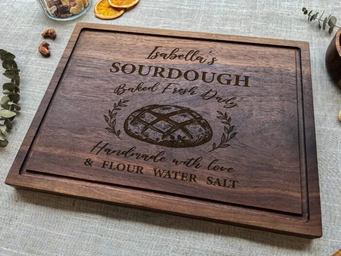 Custom Sourdough Board - Baker Gift | Engraved Sourdough Board for Baking Lovers | Personalized Cutting Board for Sourdough Fans