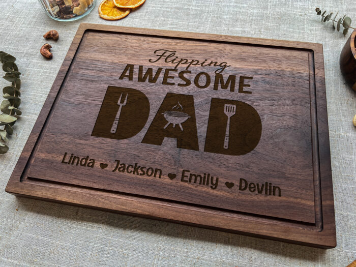 Personalized Flipping Awesome Dad Cutting Board | Personalized Flipping Awesome Cutting Board | Flipping Awesome Dad Board - Image 10
