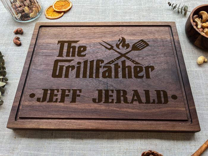 Custom Grillfather Cutting Board | Personalized for Dad or Grandpa | Personalized Grillfather Cutting Board - Image 4