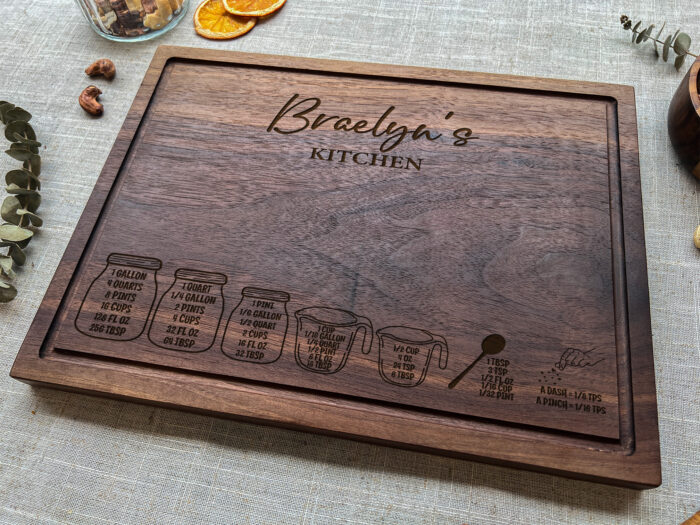 Personalized Kitchen Measurement Cutting Board | Custom Baking Measurement Board - Image 5