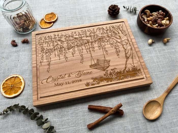 Personalized Willow Tree Cutting Board - Romantic Gift | Engraved Willow Tree Cutting Board - Image 9