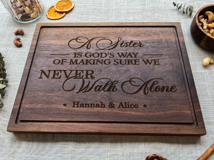 Personalized Long Sisters Cutting Board - Sister Gift | Engraved Sister Cutting Board | Custom Long Sisters Board - Image 11