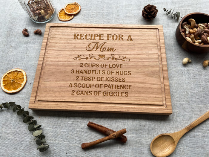 Custom Recipe for Mom Cutting Board | Engraved Family Recipe Board | Personalized Wooden Recipe Cutting Board - Image 11