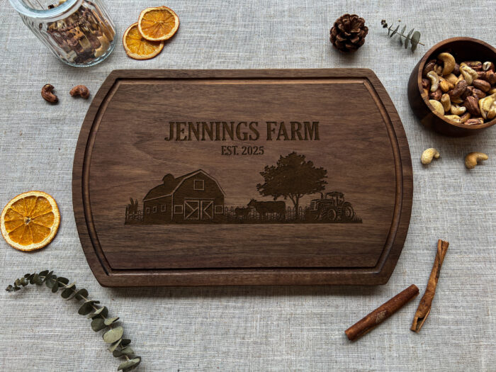 Personalized Farm Name Cutting Board | Engraved Farmhouse Cutting Board | Custom Farm Cutting Board