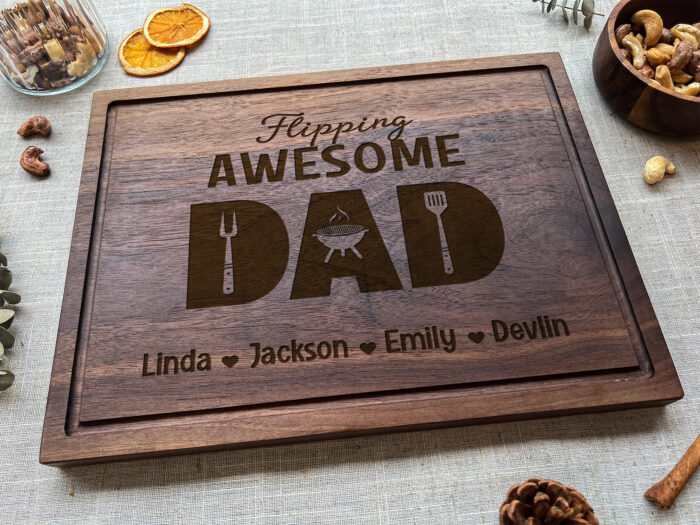 Personalized Flipping Awesome Dad Cutting Board | Personalized Flipping Awesome Cutting Board | Flipping Awesome Dad Board - Image 11
