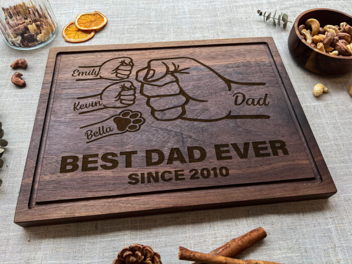 Personalized Father’s Day Cutting Board  | Custom BBQ Cutting Board for Dad | Engraved Wooden Cutting Board - Image 11