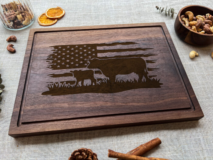 Personalized Cow Cutting Board - Farmhouse Gift | Engraved Cow Cutting Board – Custom Farm Gift for Her - Image 7