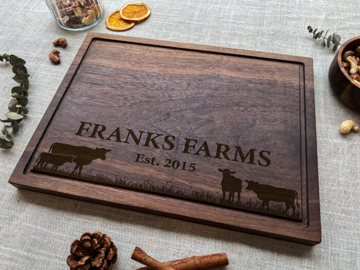 Personalized Farmhouse Cutting Board - Rustic Gift | Custom Farmhouse Cutting Boards - Image 10