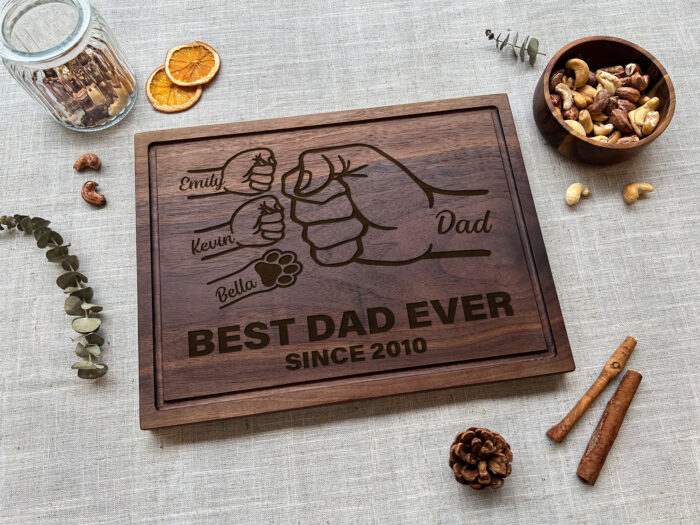 Personalized Father’s Day Cutting Board  | Custom BBQ Cutting Board for Dad | Engraved Wooden Cutting Board - Image 10