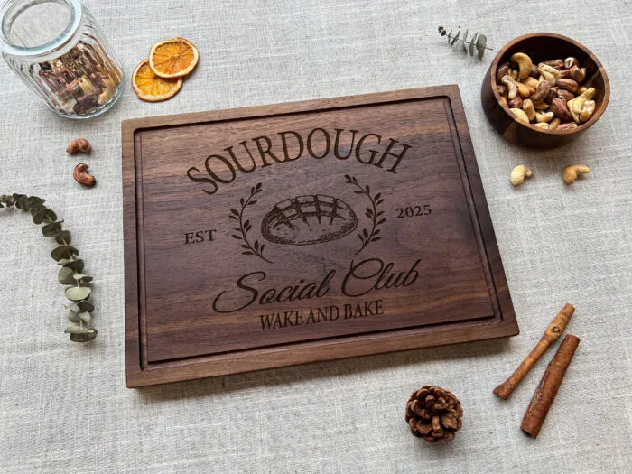 Custom Sourdough Club Board - Baking Gift | Engraved Sourdough Club Board for Bakers