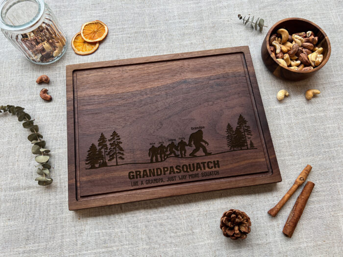 Custom Grandpasquatch Cutting Board | Personalized Sasquatch Cutting Board for Grandpa | Grandpasquatch Gift Board - Image 7