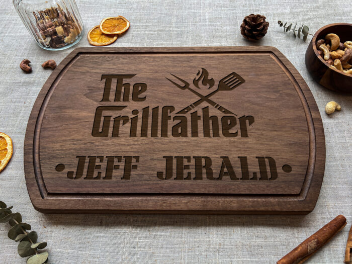Custom Grillfather Cutting Board | Personalized for Dad or Grandpa | Personalized Grillfather Cutting Board - Image 7