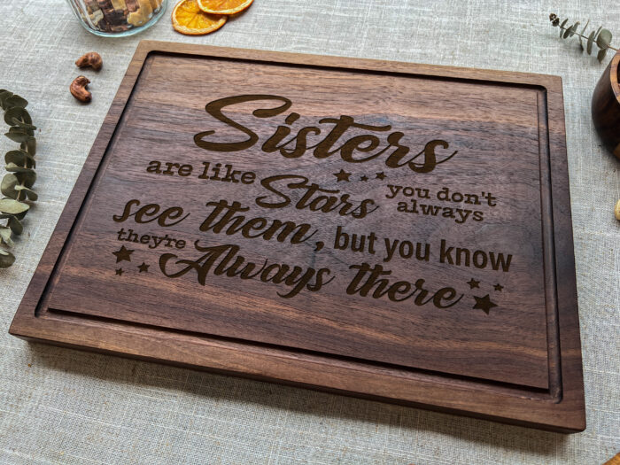 Custom Sisters Cutting Board - Sister Gift | Personalized Sister Cutting Board for Birthday or Holiday - Image 6