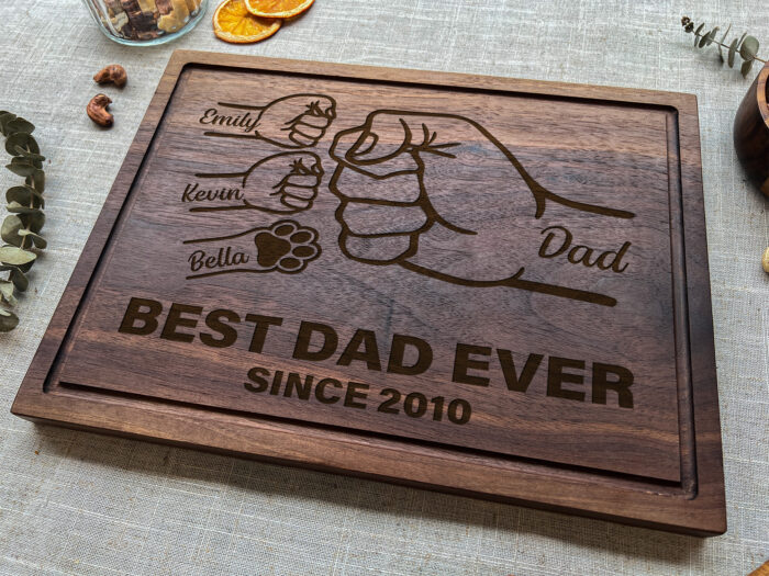Personalized Father’s Day Cutting Board  | Custom BBQ Cutting Board for Dad | Engraved Wooden Cutting Board - Image 9