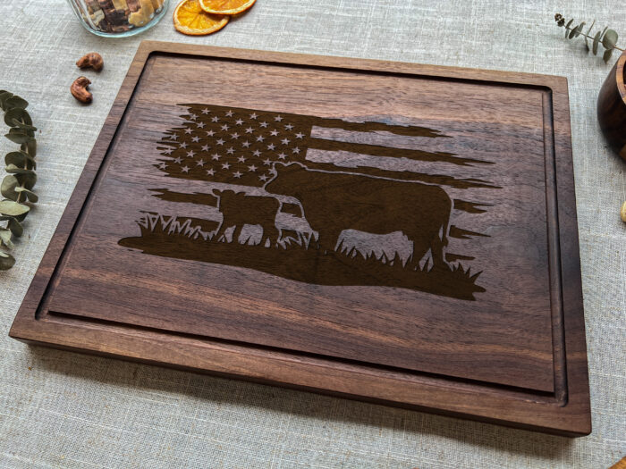 Personalized Cow Cutting Board - Farmhouse Gift | Engraved Cow Cutting Board – Custom Farm Gift for Her - Image 8