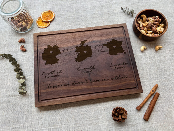 Personalized Long Distance Map Gift - Family Keepsake | Celebrate Togetherness with a Custom Family Map Gift!