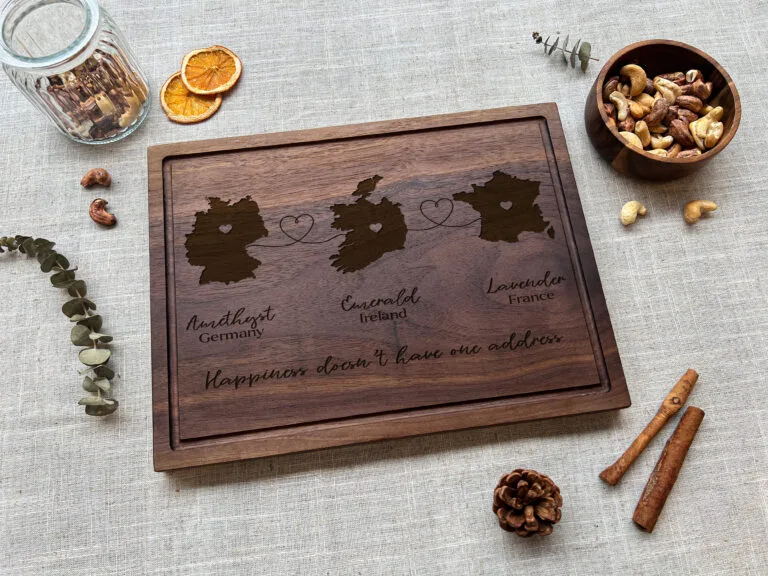 Personalized Long Distance Map Gift - Family Keepsake | Celebrate Togetherness with a Custom Family Map Gift!