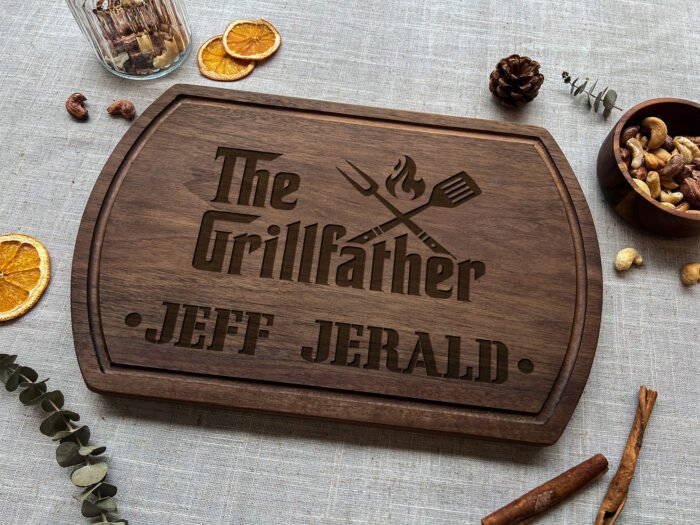 Custom Grillfather Cutting Board | Personalized for Dad or Grandpa | Personalized Grillfather Cutting Board - Image 6