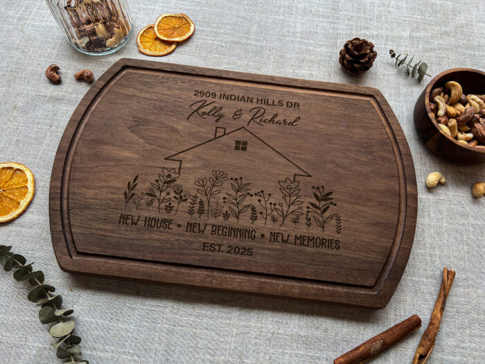 Personalized Mountain Cutting Board - Rustic Gift | Custom Engraved Cutting Board for New Homeowners - Image 6