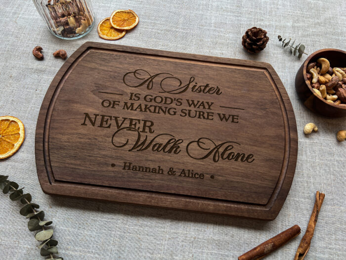 Personalized Long Sisters Cutting Board - Sister Gift | Engraved Sister Cutting Board | Custom Long Sisters Board - Image 8