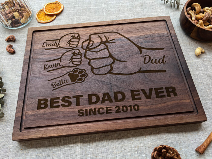 Personalized Father’s Day Cutting Board  | Custom BBQ Cutting Board for Dad | Engraved Wooden Cutting Board - Image 8