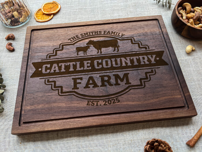 Custom Cow Cutting Board - Farmhouse Gift | Personalized Farm Cutting Board – Moo-tiful Gift Idea! - Image 7