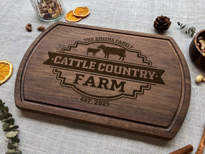 Custom Cow Cutting Board - Farmhouse Gift | Personalized Farm Cutting Board – Moo-tiful Gift Idea! - Image 4