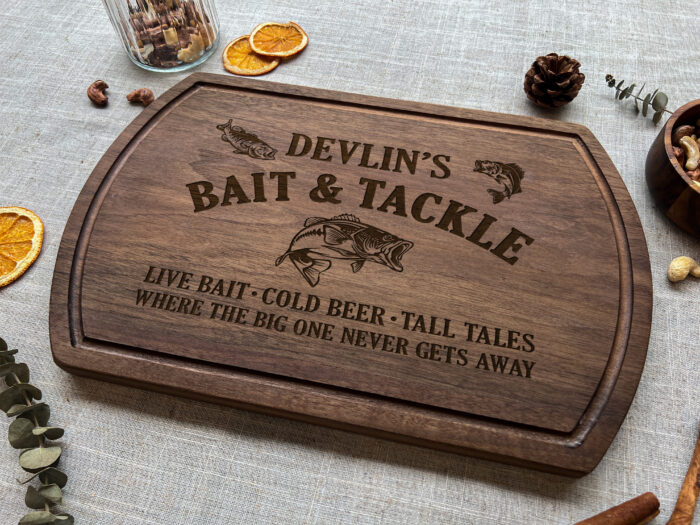 Personalized Bass Fishing Cutting Board | Engraved Fishing Cutting Board | Fisherman’s Cutting Board - Image 9
