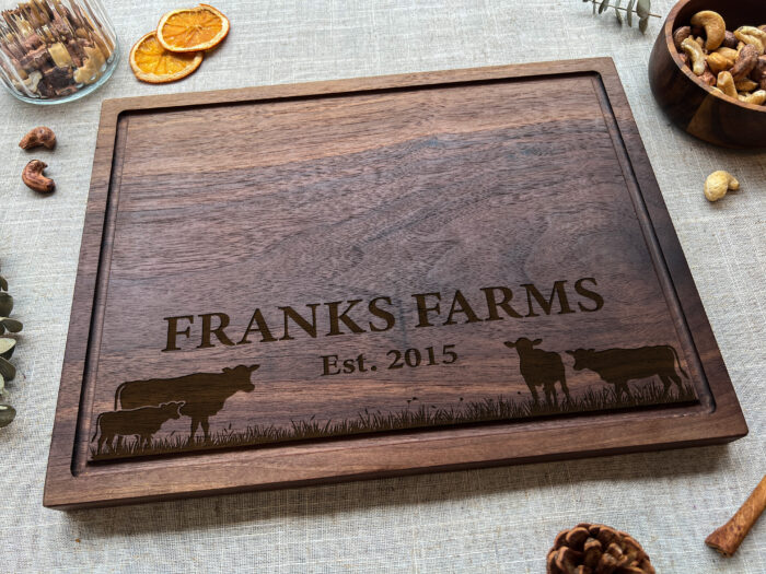 Personalized Farmhouse Cutting Board - Rustic Gift | Custom Farmhouse Cutting Boards - Image 9