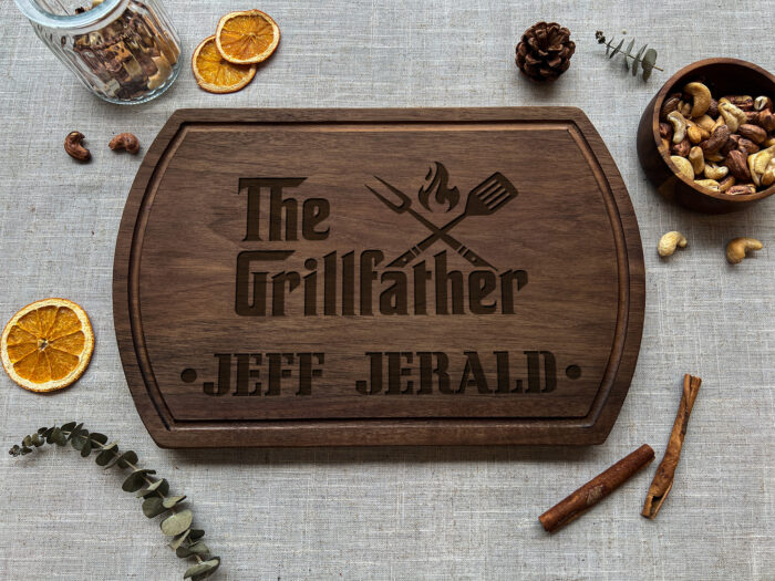 Custom Grillfather Cutting Board | Personalized for Dad or Grandpa | Personalized Grillfather Cutting Board - Image 8
