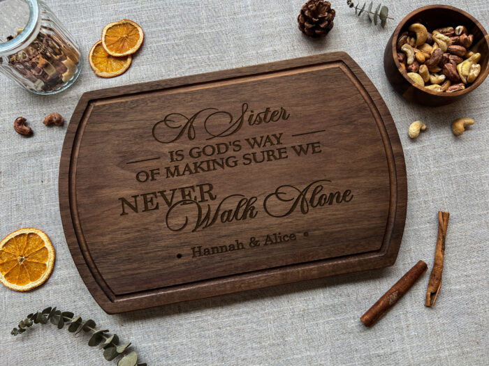 Personalized Long Sisters Cutting Board - Sister Gift | Engraved Sister Cutting Board | Custom Long Sisters Board - Image 7