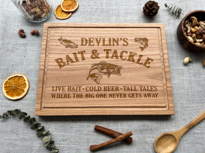 Personalized Bass Fishing Cutting Board | Engraved Fishing Cutting Board | Fisherman’s Cutting Board - Image 4