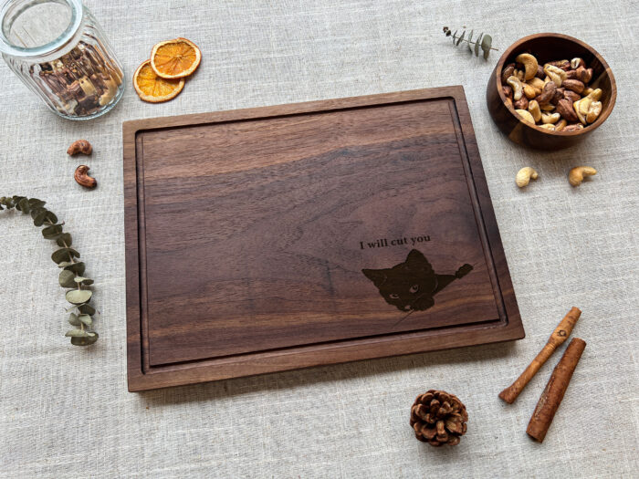 Personalized Cat Cutting Board | Custom “I Will Cut You” Cat Cutting Board | Funny Cat Cutting Board - Image 4