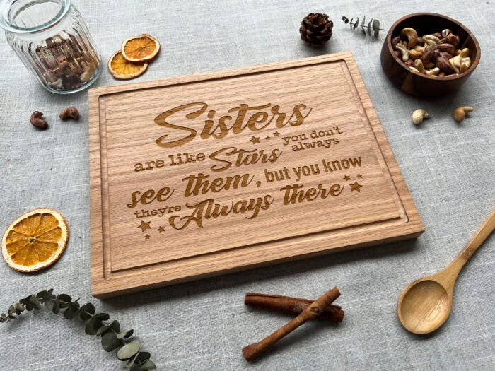 Custom Sisters Cutting Board - Sister Gift | Personalized Sister Cutting Board for Birthday or Holiday - Image 4