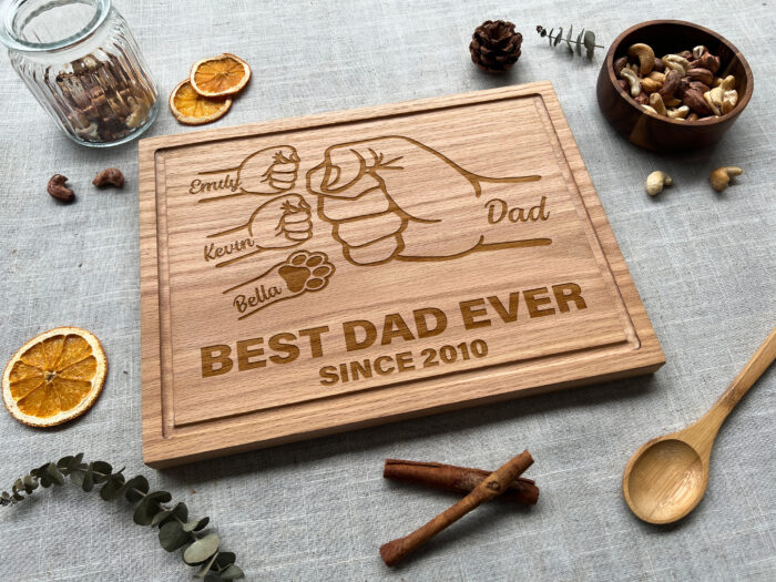 Personalized Father’s Day Cutting Board  | Custom BBQ Cutting Board for Dad | Engraved Wooden Cutting Board - Image 14