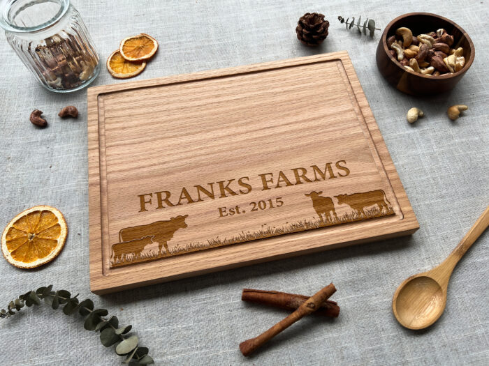 Personalized Farmhouse Cutting Board - Rustic Gift | Custom Farmhouse Cutting Boards - Image 4