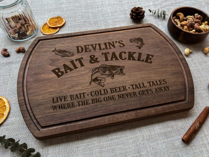 Personalized Bass Fishing Cutting Board | Engraved Fishing Cutting Board | Fisherman’s Cutting Board - Image 10